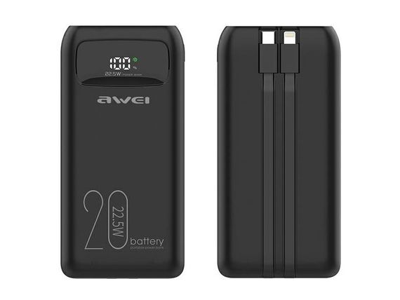 Power Bank AWEI P169K 20000mAh з підтримкою швидкої зарядки 22.5W (47192-P169K_888) | Зображення 2