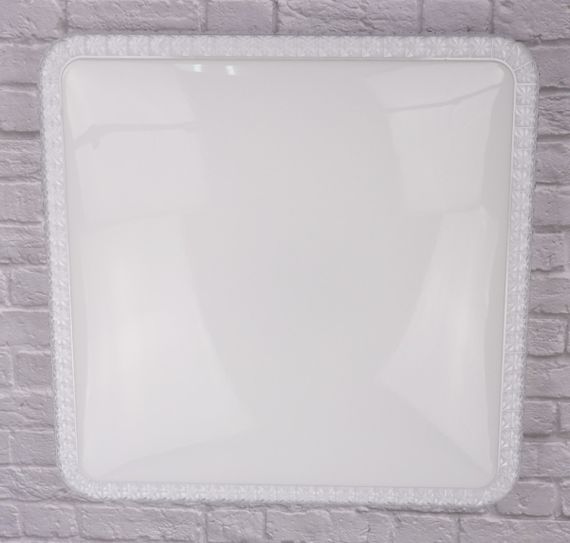 Сучасний квадратний світильник стельовий LED для кімнати кухні ванної з пультом 25712 Білий 5х53х53 см. | Зображення 2