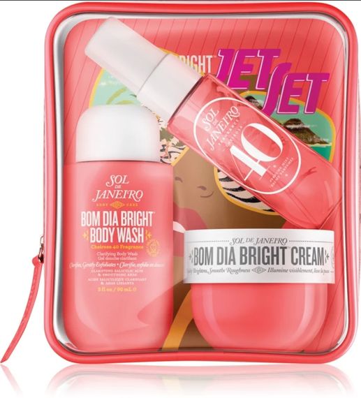Подарунковий набір Sol de Janeiro Jet Set Bom Dia Bright (body wash, body cream, perfume mist)