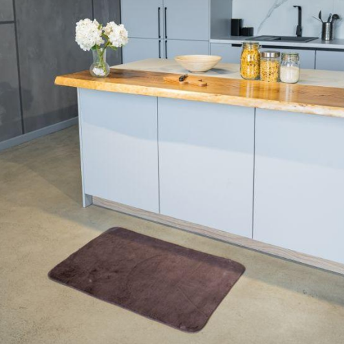 Килимок для підлоги з еко-хутра ТМ Dariana Moonbeam 60*90 см горіховий | Зображення 4