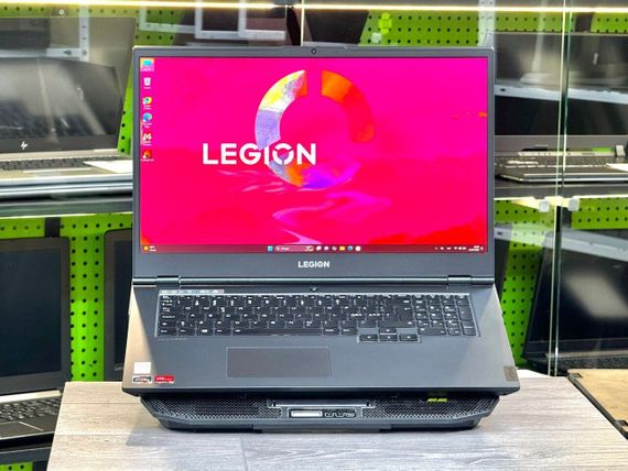 Ігровий ноутбук Б-клас Lenovo Legion 5 17ARH05H / 17.3" (1920x1080) IPS / AMD Ryzen 5 4600H (6 (12) ядер по 3.0 - 4.0 GHz) / 32 GB DDR4 / 512 GB SSD M.2 / nVidia GeForce RTX 2060, 6 GB GDDR6, 192-bit / WebCam / Win 11 Home б/в | Зображення 1