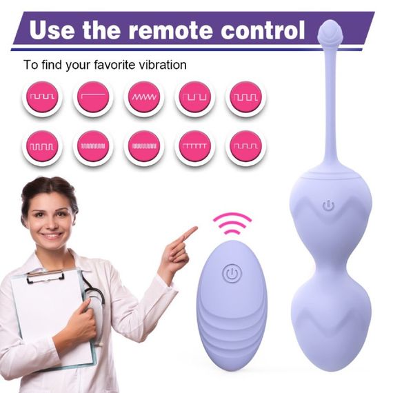 Набір вагінальних віброкульок Every Night Toys Lela, 3 шт, з дистанційним пультом, бузковий Sex Aura | Зображення 6