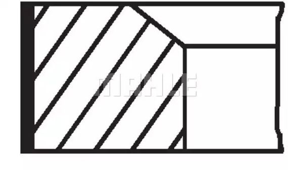 Кольца поршневые Kangoo/Duster/Logan/Clio 1.5dCi 01- (76.5mm), MAHLE/KNECHT (02201N2) | Зображення 2