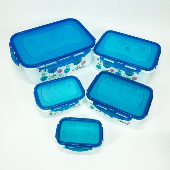 Набір контейнерів UNIQUE UN-1514 5шт. Колір: блакитний | Зображення 2