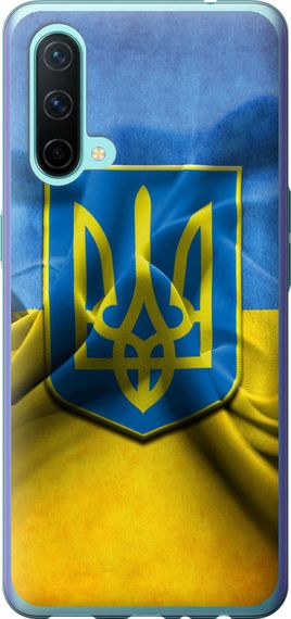 Чехол на OnePlus Nord CE Флаг и герб Украины 1 "375u-2382-17620"