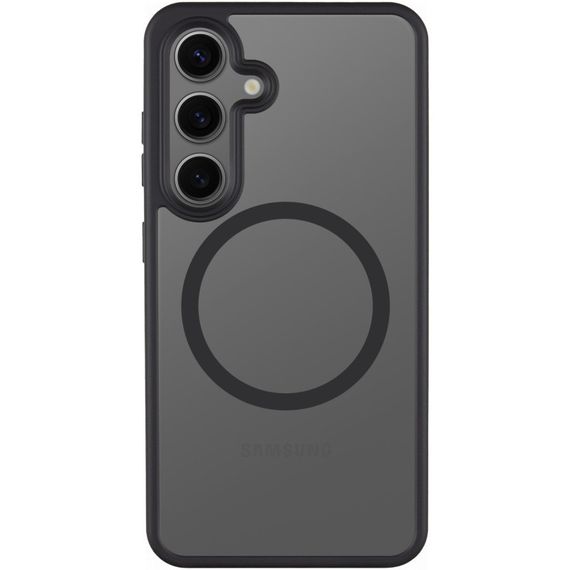 TPU+PC чохол Metal Buttons with MagSafe Colorful для Samsung Galaxy S24 Чорний / Black | Зображення 1