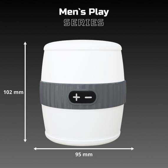 Мастурбатор з вібрацією Men's Play Vibrating Male Masturbator B3, біло-сірий | Зображення 3