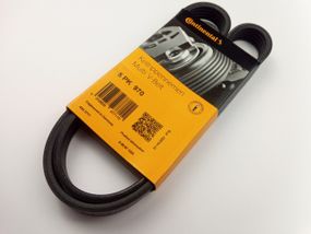 Ремінь генератора струмковий Lanos 1.5 (з ГУР), Conti Tech (5PK970) (96144933)