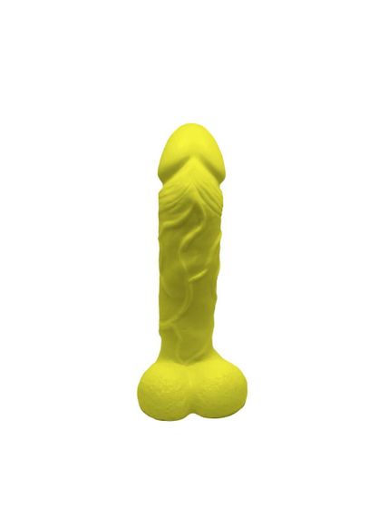 Крафтовое мыло-член с присоской Чистый Кайф Yellow size L натуральное | Зображення 2
