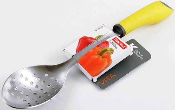 Ложка кухарська Fissman Vita 34см перфорована з нержавіючої сталі