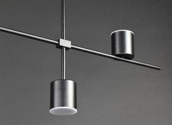 Люстра світлодіодна стельова LED світильник для квартири на стелю лед 27171 Чорний 42-72х12х122 см. | Зображення 5