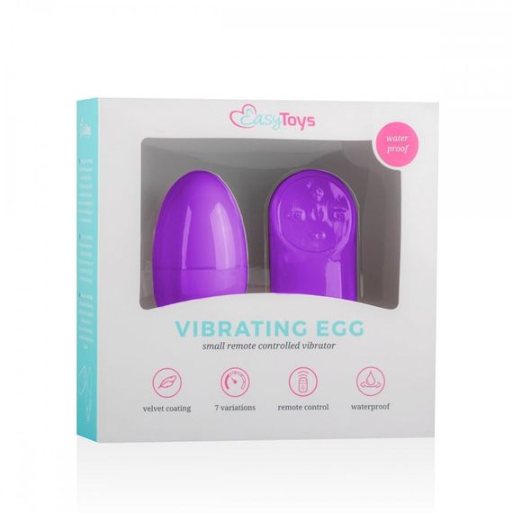 Віброяйце з пультом Easytoys Remote Control Vibrating Egg, фіолетове Sex Aura | Зображення 4