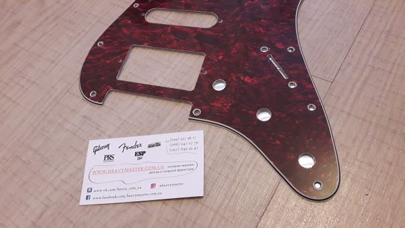 Пікгард для електогітари електрогітарі SSH Fender Stratocaster ST China бордовий на АМІКУ | Зображення 9