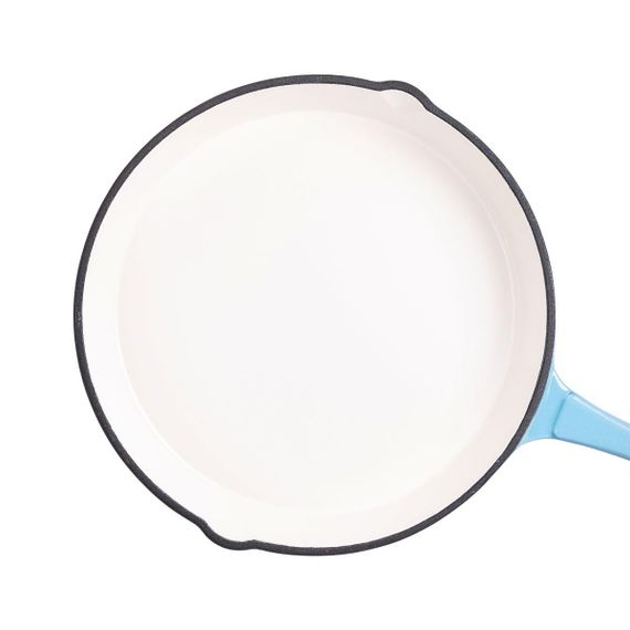 Набір чавунного посуду для приготування 3 каструлі та сковорода з емальованим покриттям Блакитний HP-1-7 | Зображення 5