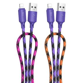 Дата кабель Hoco X116 Meridian USB to Lightning 2.4A (1m) Gradient Purple Mix