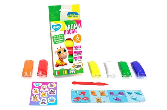 Набір для ліплення з тістом 41199 "Aroma Assorted" 6 кольорів LOVIN
