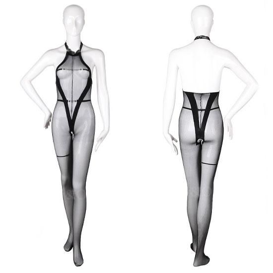Бодистокинг с доступом, цвет черный, размер S-L sexstyle | Зображення 1