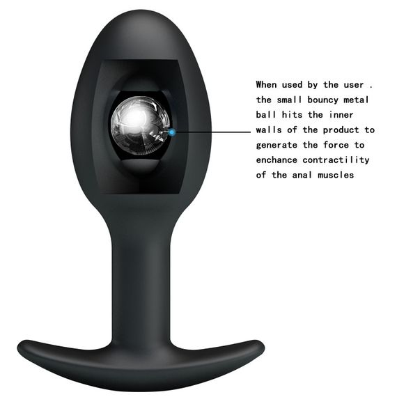 Анальна пробка BLACK PRETTY LOVE BI-040033 sexstyle | Зображення 4