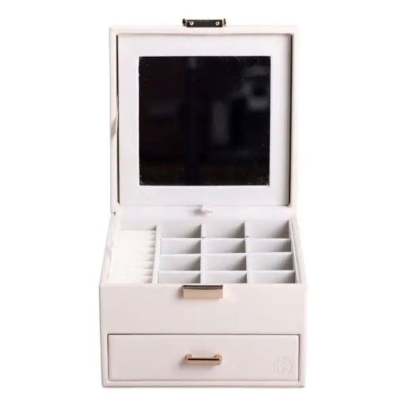 Скринька для прикрас з еко шкіри 2 яруси органайзер для ювелірних виробів HP-5-2W