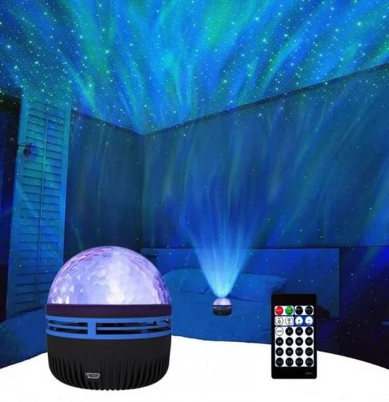 Проектор світлодіодний музичний, нічник Starry Galaxy 9605, з пультом ДК | Зображення 1