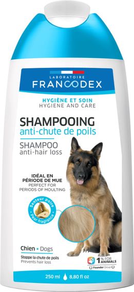 Шампунь против линьки для собак Francodex Anti Hair Shed Shamp Dog, 250 мл