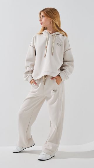 Костюм світшот+штани для дівчинки Dinomin 0029 158 см Світло-бежевий shop (2000999162787)