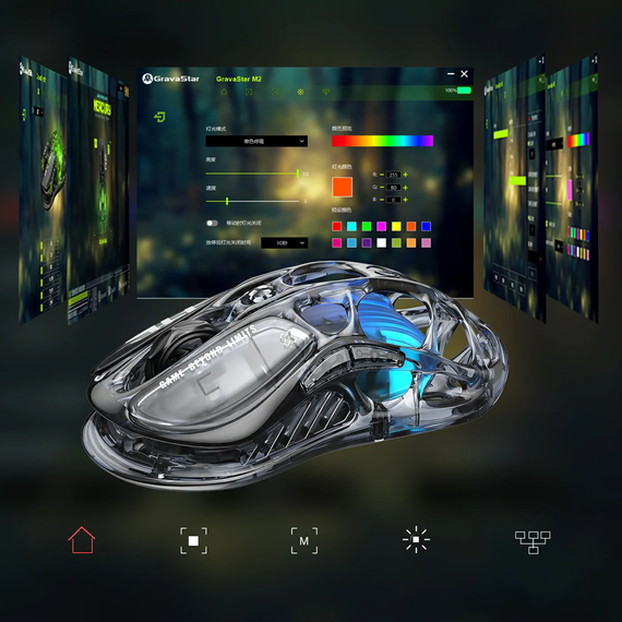 Ігрова Миша GravaStar Mercury M2 - Transparent Black, (GRAVASTARM2_XTAL_BLK) | Зображення 8