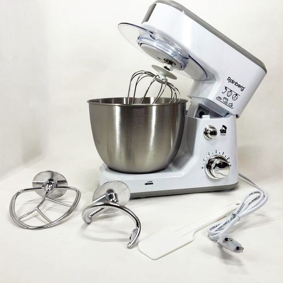 Миксер планетарный комбайн Rainberg RB-8082 3200 Вт, Миксер для теста на хлеб, Хороший бытовой тестомес KG-88 | Зображення 2