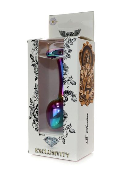 Анальна пробка - Jewellery Multicolour Curved Plug M Sex Aura | Зображення 7