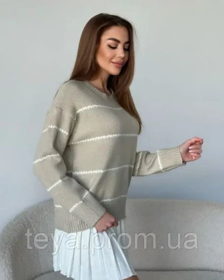 Свитер цвет бежевый размер L FI_009157 | Зображення 1