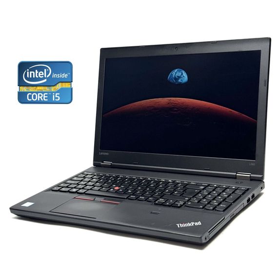Ноутбук Б-клас Lenovo ThinkPad L560 / 15.6" (1366x768) TN / Intel Core i5-6300U (2 (4) ядра по 2.4 - 3.0 GHz) / 8 GB DDR4 / 240 GB SSD / Intel HD Graphics 520 / WebCam / DVD-RW / Win 10 Pro б/в