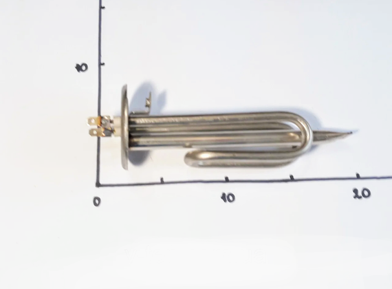 Тэн 1500W для бойлера на фланце 62мм с местом под анод М6 (Украина) | Зображення 1