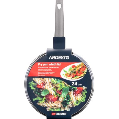 Сковорода Ardesto Gemini Gourmet Apulia з кришкою 24 см (AR2424GGL) | Зображення 2