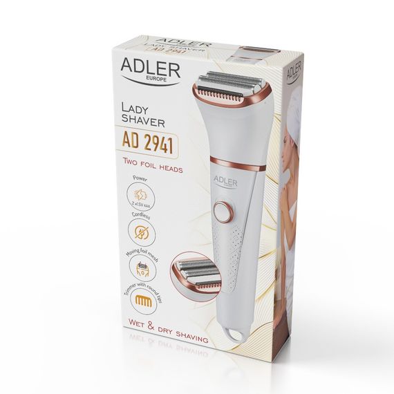 Електробритва жіноча Adler AD 2941 для сухого та вологого гоління, тример, на батарейках | Зображення 9