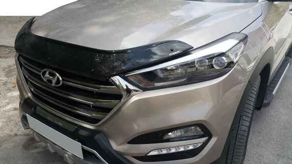 Дефлектор капота (EuroCap) для Hyundai Tucson TL 2016-2021 гг