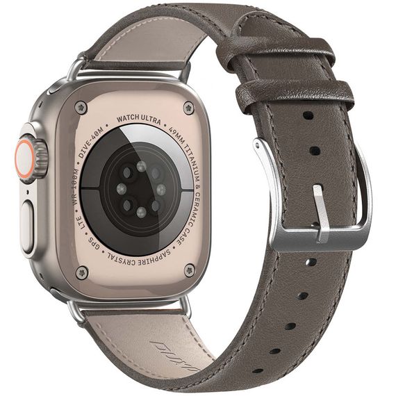 Ремінець Dux Ducis Leather Strap Classic для Apple Watch 42(ser.1-3)/44/45/46/49mm Grey | Зображення 1