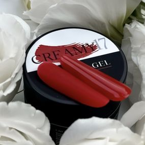 Гель для нарощення нігтів Crooz Creamy gel 17 (насичено-червоний) 15мл