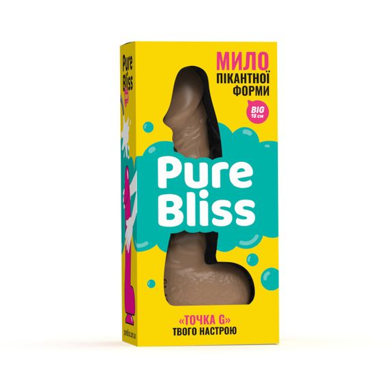 Мило член на присосці Pure Bliss BIG коричневе, 18 см Sex Aura | Зображення 6
