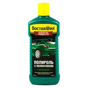 Автополироль DoctorWax цветная с тефлоном зеленый. 300мл (DW8449)