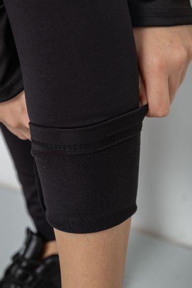 Лосини утеплені на флісі, колір чорний, 243R051 | Зображення 5