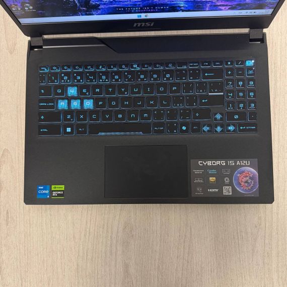 Ігровий ноутбук MSI Cyborg 15 A12UC / 15.6" (1920x1080) IPS / Intel Core i5-12450H (8 (12) ядер по 3.3 - 4.4 GHz) / 16 GB DDR5 / 512 GB SSD / nVidia GeForce RTX 3050, 4 GB GDDR6, 128-bit / WebCam б/в | Зображення 3