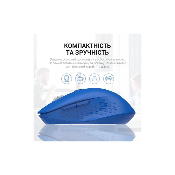 Мишка OfficePro M230C Silent Click Wireless/Bluetooth Blue (M230С) | Зображення 9