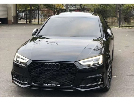 Решетки противотуманных фар с отверстием RS-Style (2016-2019, 2 шт, Черный) для Ауди A4 B9 | Зображення 1