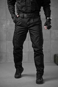 Тактические штаны рипстоп pyramid полиция черный ВТ5058