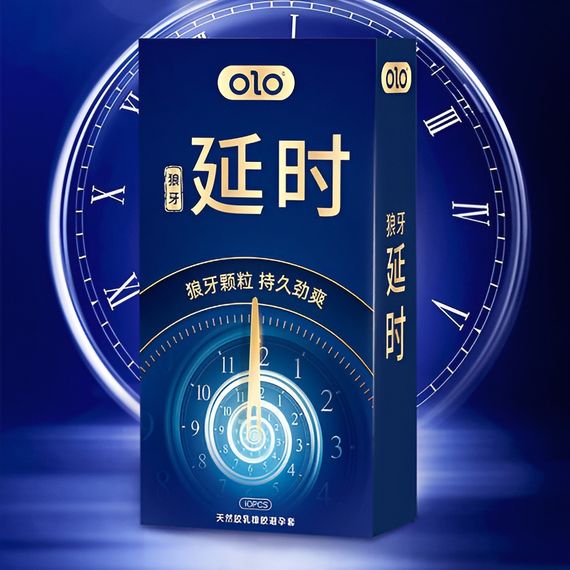 Ультратонкие презервативы с гиалуроновой кислотой, пролонгирующим эффектом и точечной текстурой OLO - Long sexstyle