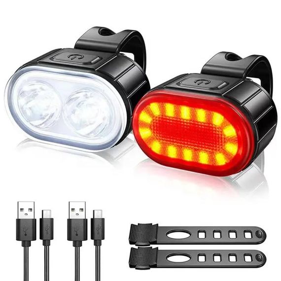 Велоліхтар ZH-078 2LED + STOP-14SMD (red) з акумулятором | Зображення 3