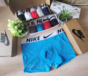 Мужские трусы Adidas, мужские боксеры Адидас, хлопковые трусы Адидас Премиум качества L, Голубой