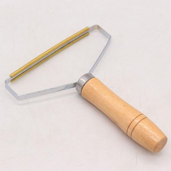 Щетка скребок для чистки одежды от шерсти, 17,5x13,5см / Двусторонняя щетка-бритва для удаления катышков с | Зображення 9