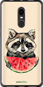 Чохол на Xiaomi Redmi Note 4X Єнотик з кавуном "4605u-951-2448"