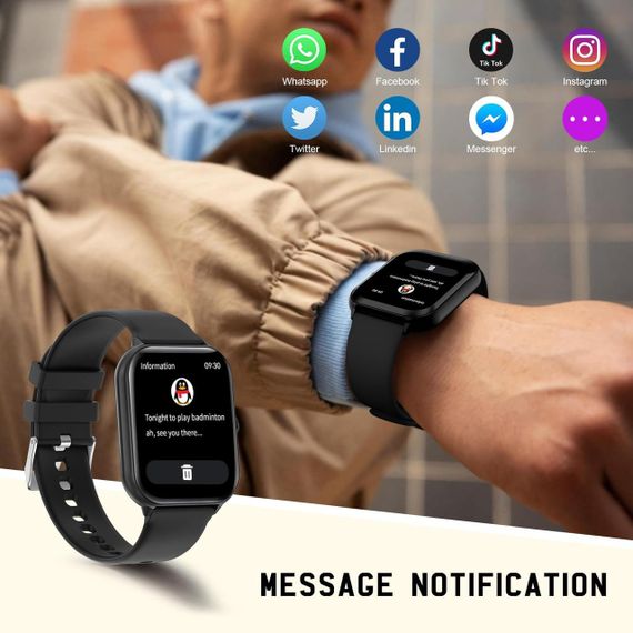 Годинник із датчиком серцевого ритму Smartwatch T17 для чоловіків і жінок, 1,95-дюймовий, IP67 Android, iOS | Зображення 6